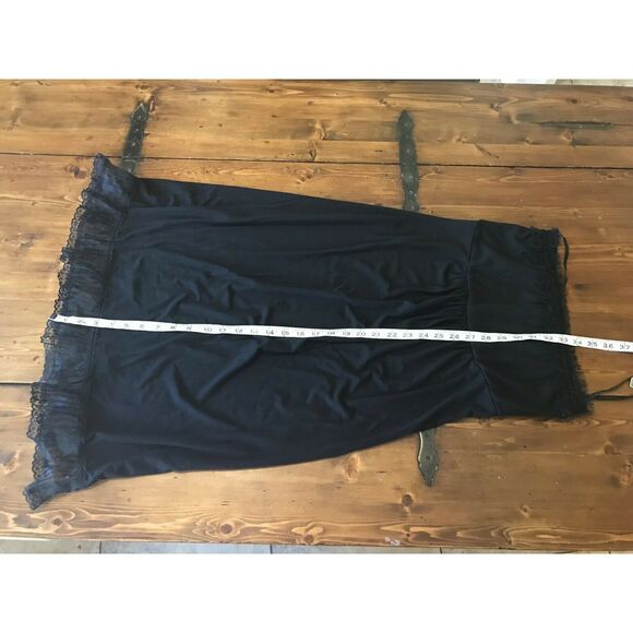 Maternal America Womens Dress Sz S Black Strapless Mesh Lace Trim Maternity - Picture 5 of 7